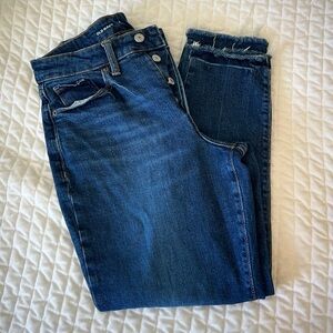 Old Navy Curvy high rise button zipper jeans ankle OG straight